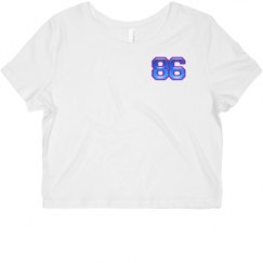 Ladies Slim Fit Crop Top Tee