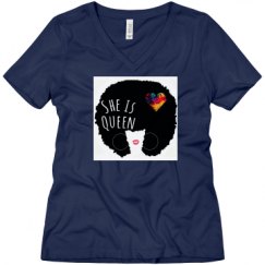 Ladies Relaxed Fit V-Neck Tee