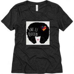 Ladies Relaxed Fit Super Soft Triblend V-Neck Tee