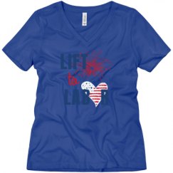 Ladies Relaxed Fit V-Neck Tee