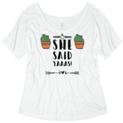 Ladies Flowy Slouchy Tee