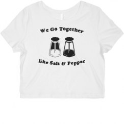 Ladies Slim Fit Crop Top Tee