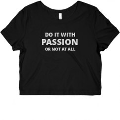 Ladies Slim Fit Crop Top Tee