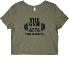 Ladies Slim Fit Crop Top Tee