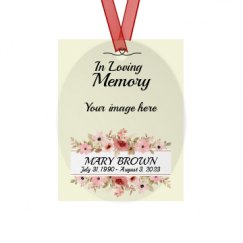 Metal Oval Christmas Ornament