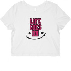 Ladies Slim Fit Crop Top Tee