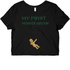 Ladies Slim Fit Crop Top Tee