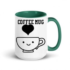 15oz Ceramic Mug with Color Inside