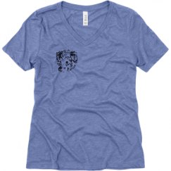 Ladies Relaxed Fit Super Soft Triblend V-Neck Tee