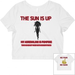 DONDIFITNESS LADIES SLIM FIT CROP TEE