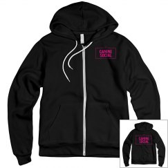 Canine Social - pink zip up 