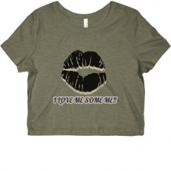 Ladies Slim Fit Crop Top Tee