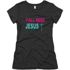 Ladies Slim Fit Super Soft Triblend Tee