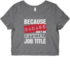 Ladies Slim Fit Crop Top Tee