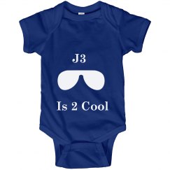 j3 to cool navy onesie 