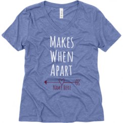 Ladies Relaxed Fit Super Soft Triblend V-Neck Tee