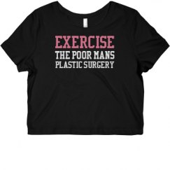 Ladies Slim Fit Crop Top Tee