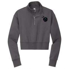 Heathered Charcoal 1/2 Zip Hoodie with Zeal Logo