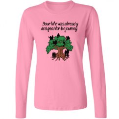 Ladies Relaxed Fit Basic Long Sleeve Tee