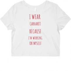 Ladies Slim Fit Crop Top Tee