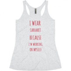 Ladies Slim Fit Super Soft Racerback Triblend Tank