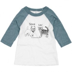 Toddler 3/4 Sleeve Raglan Tee