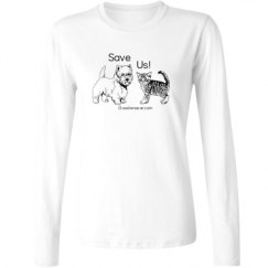 Ladies Relaxed Fit Basic Long Sleeve Tee