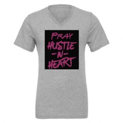 Unisex CVC Jersey V-Neck T-Shirt