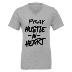 Unisex CVC Jersey V-Neck T-Shirt