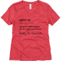 Ladies Relaxed Fit Super Soft Triblend V-Neck Tee