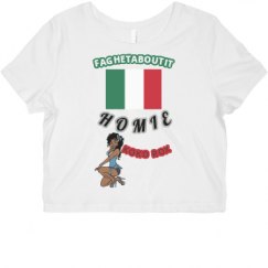 Ladies Slim Fit Crop Top Tee