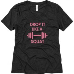 Ladies Relaxed Fit Super Soft Triblend V-Neck Tee