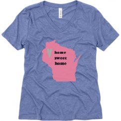 Ladies Relaxed Fit Super Soft Triblend V-Neck Tee