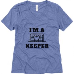 Ladies Relaxed Fit Super Soft Triblend V-Neck Tee