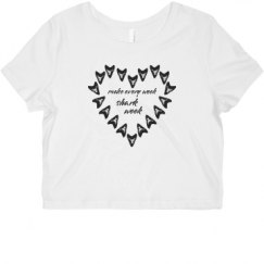 Ladies Slim Fit Crop Top Tee