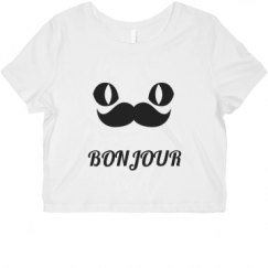 Ladies Slim Fit Crop Top Tee