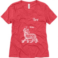 Ladies Relaxed Fit Super Soft Triblend V-Neck Tee