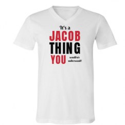 Unisex V-Neck Jersey Tee