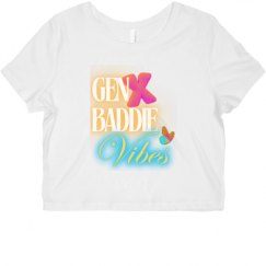 Ladies Slim Fit Crop Top Tee