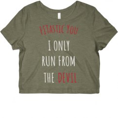 Ladies Slim Fit Crop Top Tee