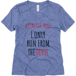 Ladies Relaxed Fit Super Soft Triblend V-Neck Tee