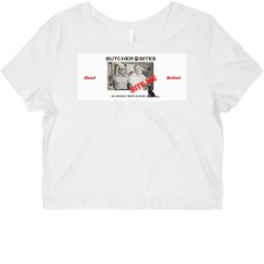 Ladies Slim Fit Crop Top Tee