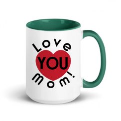15oz Ceramic Mug with Color Inside