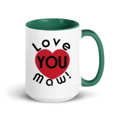 15oz Ceramic Mug with Color Inside