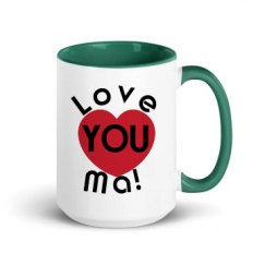 15oz Ceramic Mug with Color Inside