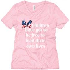 Ladies Relaxed Fit V-Neck Tee