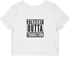 Ladies Slim Fit Crop Top Tee