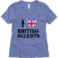 Ladies Relaxed Fit Super Soft Triblend V-Neck Tee