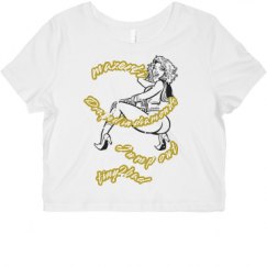 Ladies Slim Fit Crop Top Tee