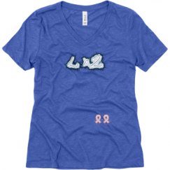 Ladies Relaxed Fit Super Soft Triblend V-Neck Tee